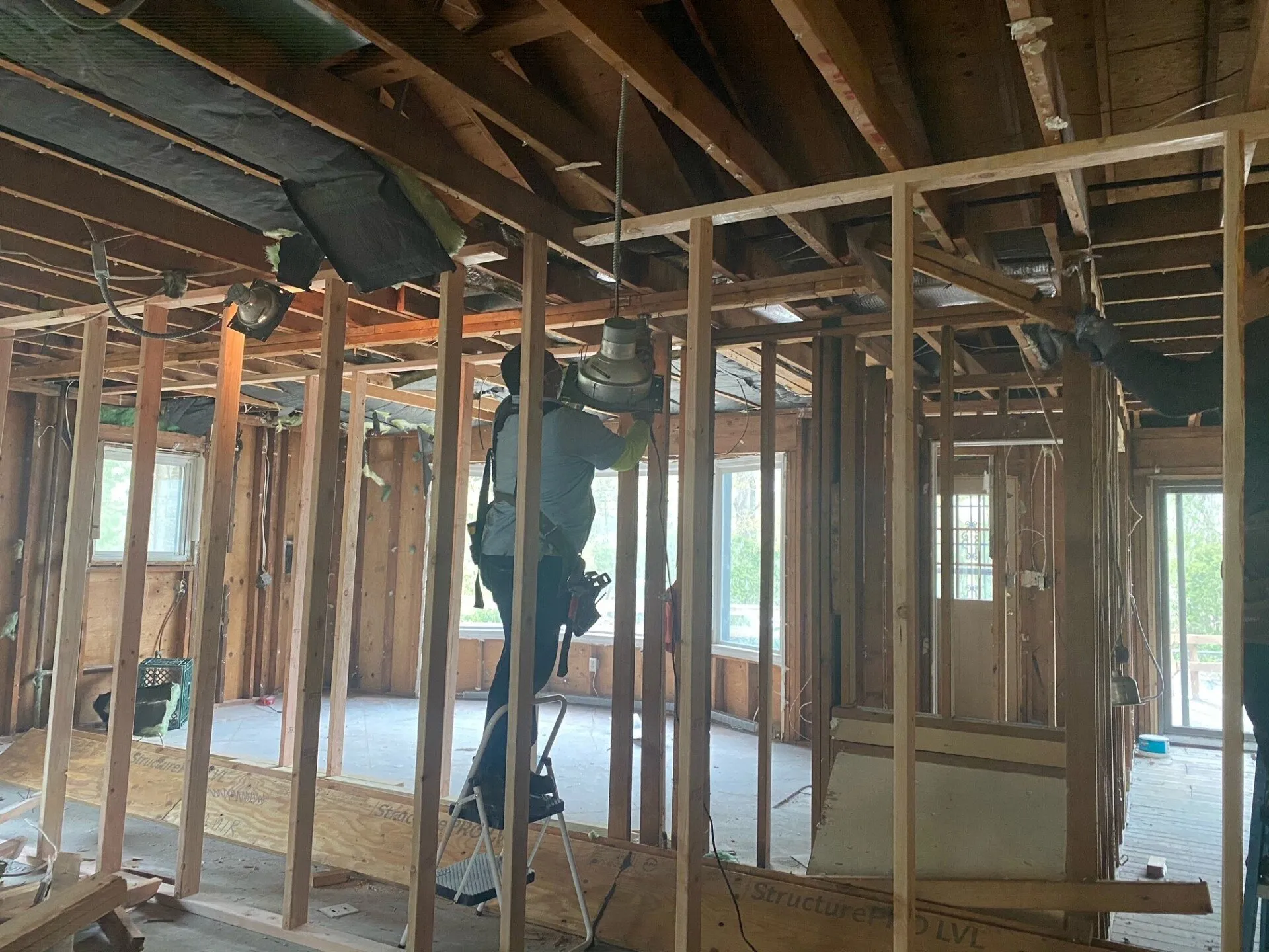 Built-in shelving and woodwork