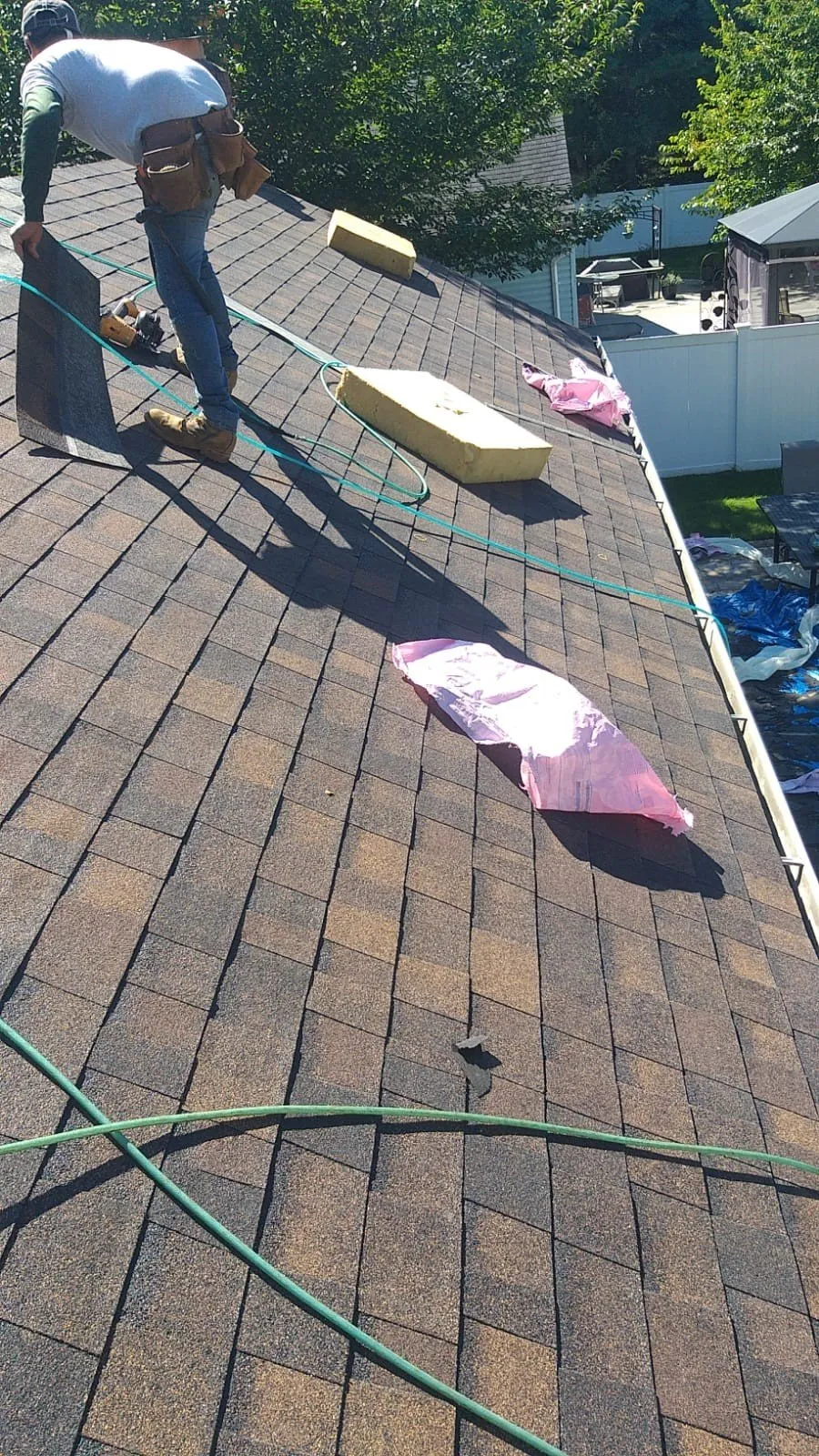 Completed residential roofing project