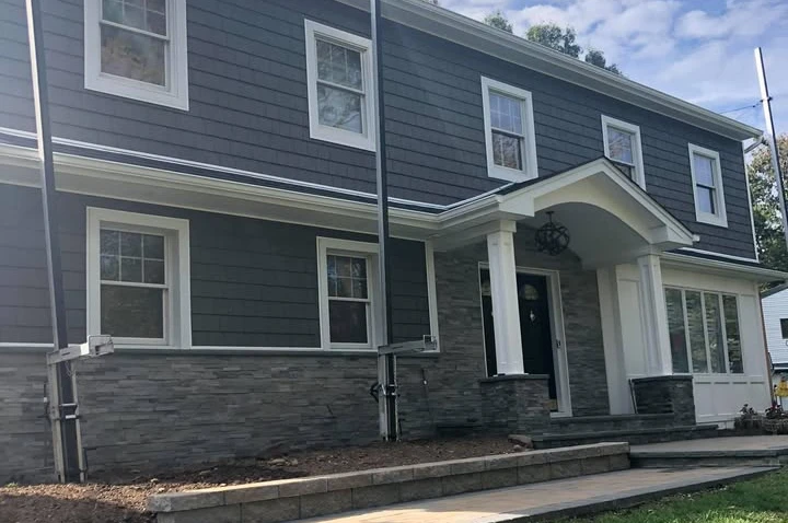 Siding and exterior renovation project on Long Island